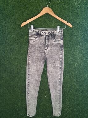 Studio F Colombia Taylor High Waisted Skinny Jeans Women’s Size 2 Grey Acid Wash